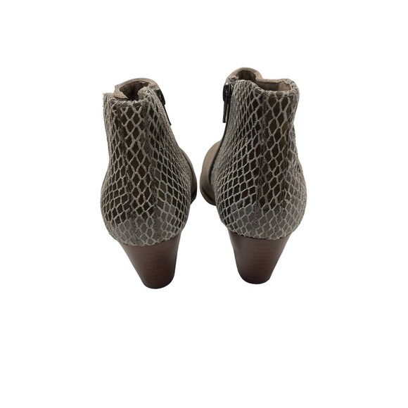 Vionic GREIGE Ankle Boots 322 BROMLEY Suede Faux Snake Size 6 TAN Booties - Picture 10 of 10